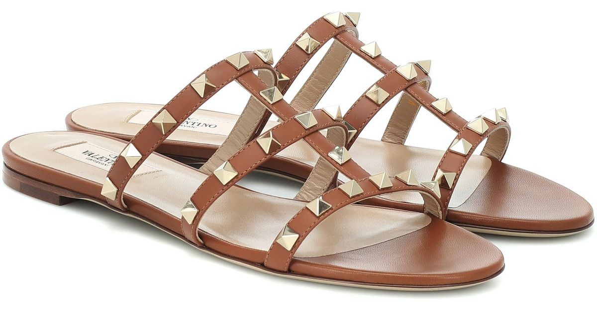 valentino rockstud slides sale
