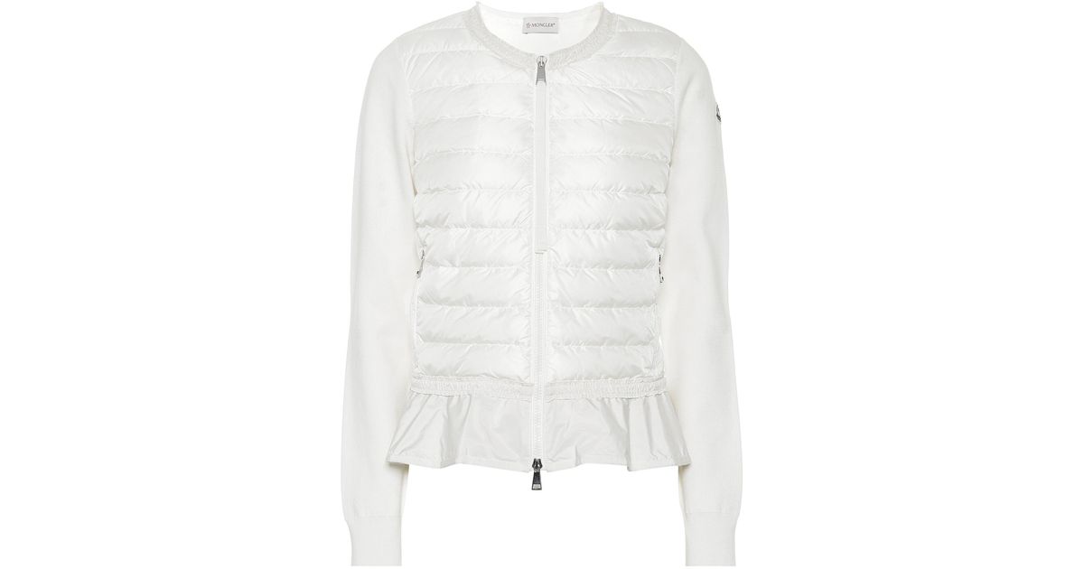 quilted down & knit cardigan moncler