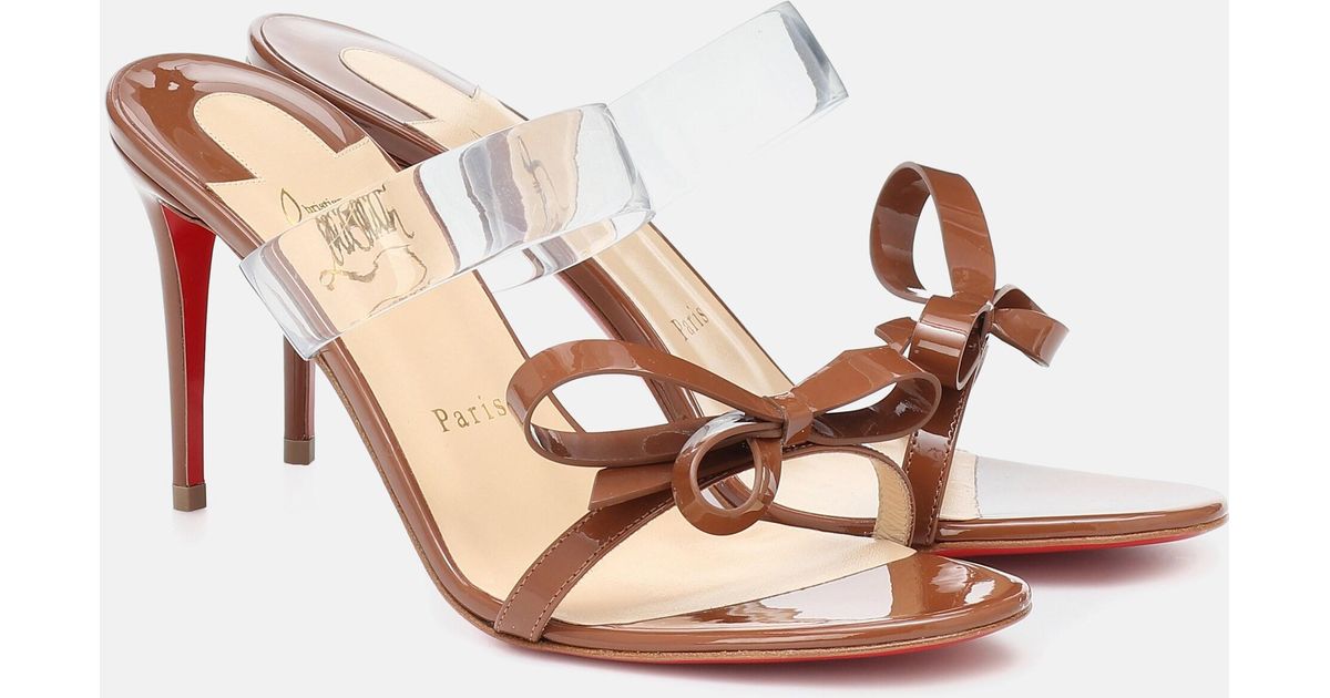 Christian Louboutin Just Nodo 85 Pvc And Patent Leather Sandals Lyst