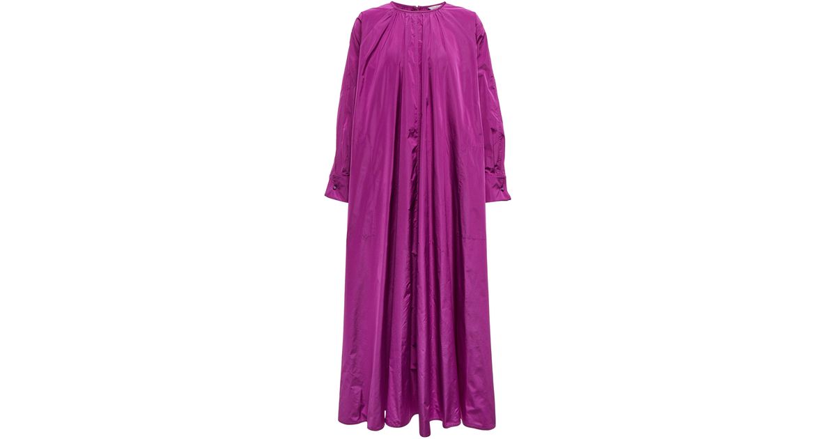 Max Mara Sebino Taffeta Midi Dress in Purple | Lyst UK