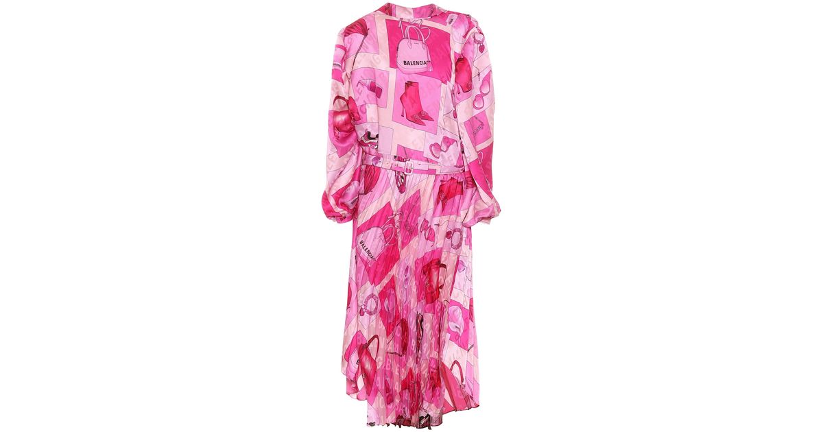Balenciaga Twisted Printed Crêpe Midi 