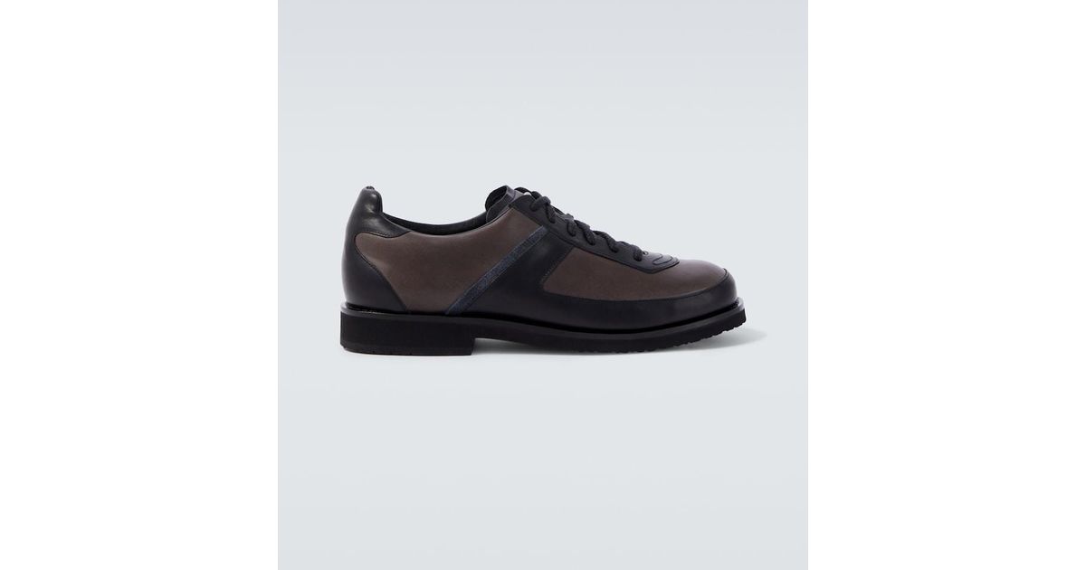 Our Legacy Ten Pin Leather Sneakers in Black for Men | Lyst