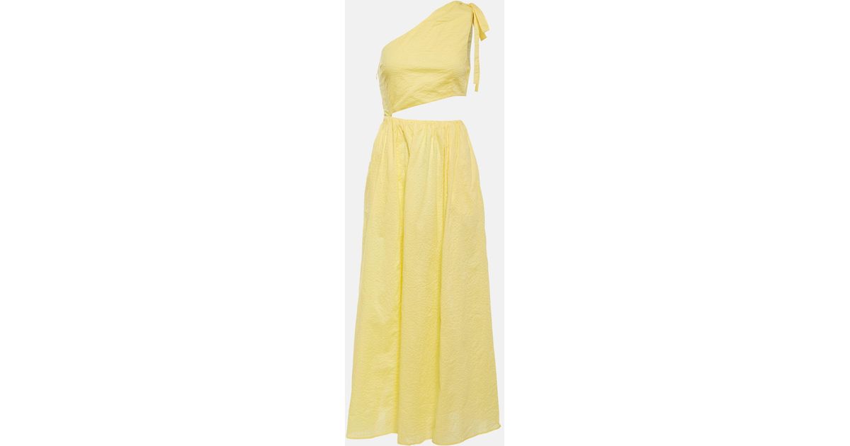 Marysia Swim Alberobello One-shoulder Midi Dress in Yellow | Lyst