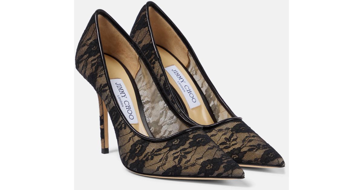 Jimmy choo black on sale lace