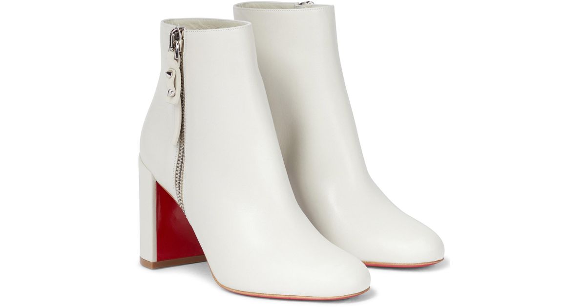 OFFICE Arke Platform Block Heel Ankle Boots Off White Leather - Women's Ankle  Boots