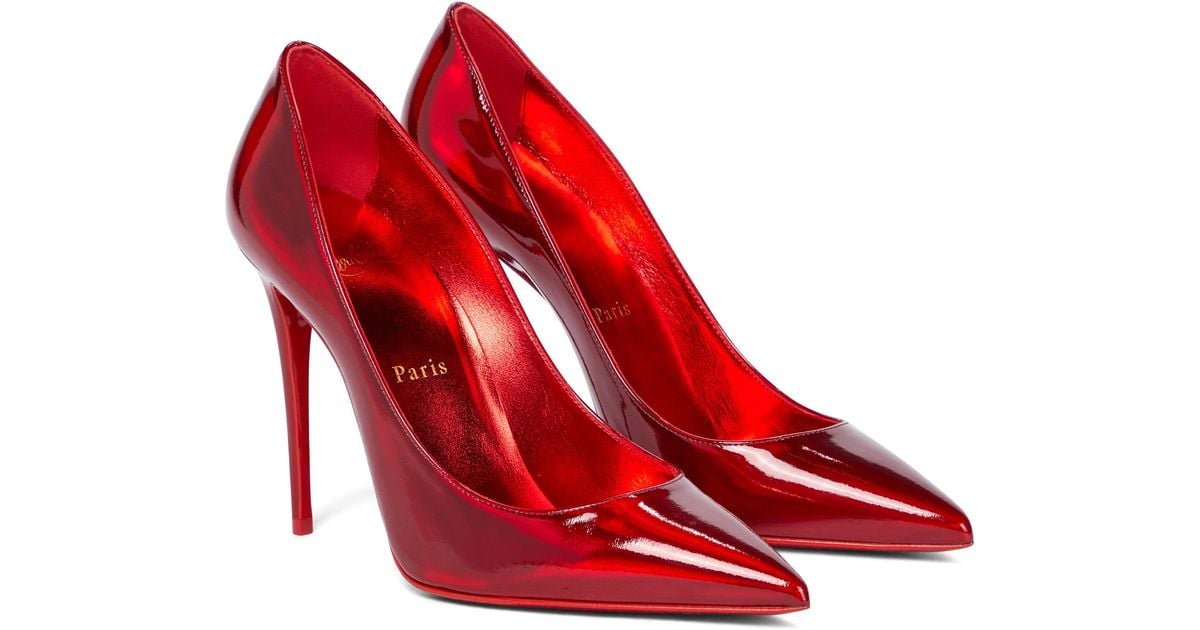 Christian Louboutin So Kate 100 Patent Leather Pumps in Red Lyst