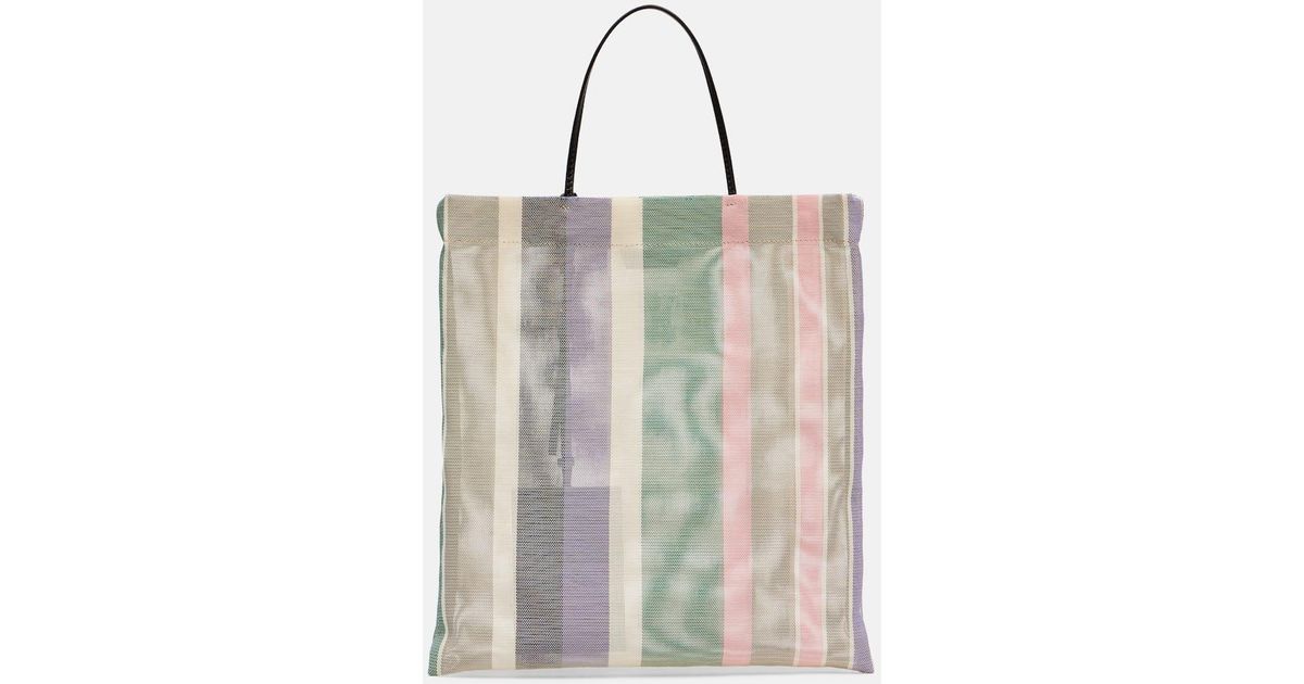 【The Row】 Barn Mini striped mesh tote bag Barn Mini striped tote bag in multicoloured - The Row