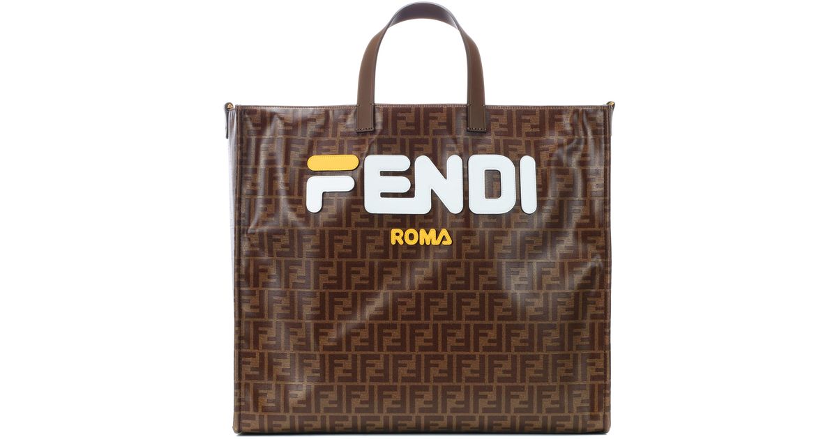 X Fila - Shopper con logoFendi in Pelle di colore Marrone | Lyst