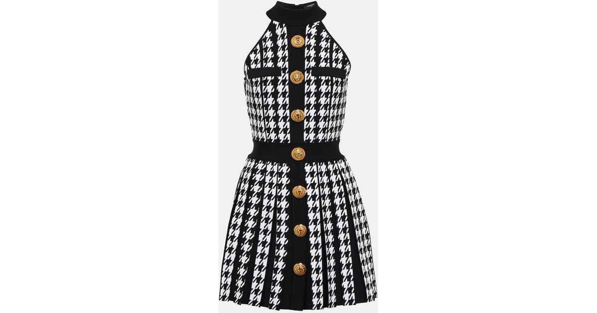 herlipto Houndstooth Belted Knit Dressひざ丈ワンピース - ROASTERSCAPARAOCOM