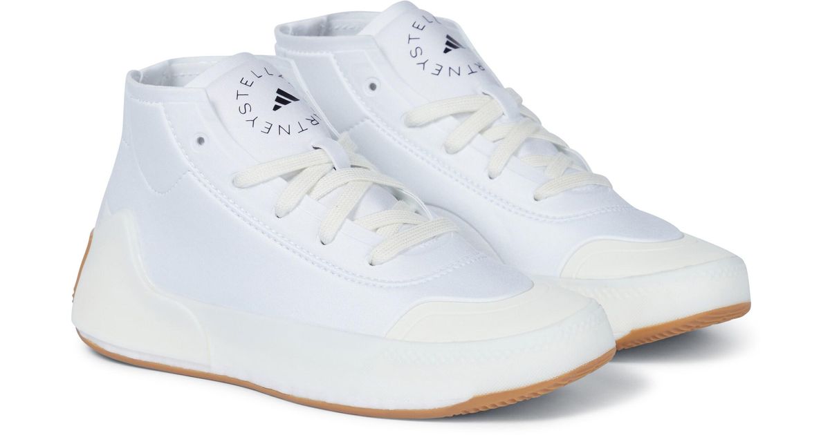 adidas By Stella McCartney Rubber Asmc Treino High-top Sneakers in White - Lyst