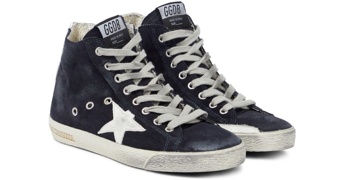 Golden Goose Francy High-top Suede Sneakers in Blue | Lyst Golden Goose Francy High-top Suede Sneakers in Blue | Lyst