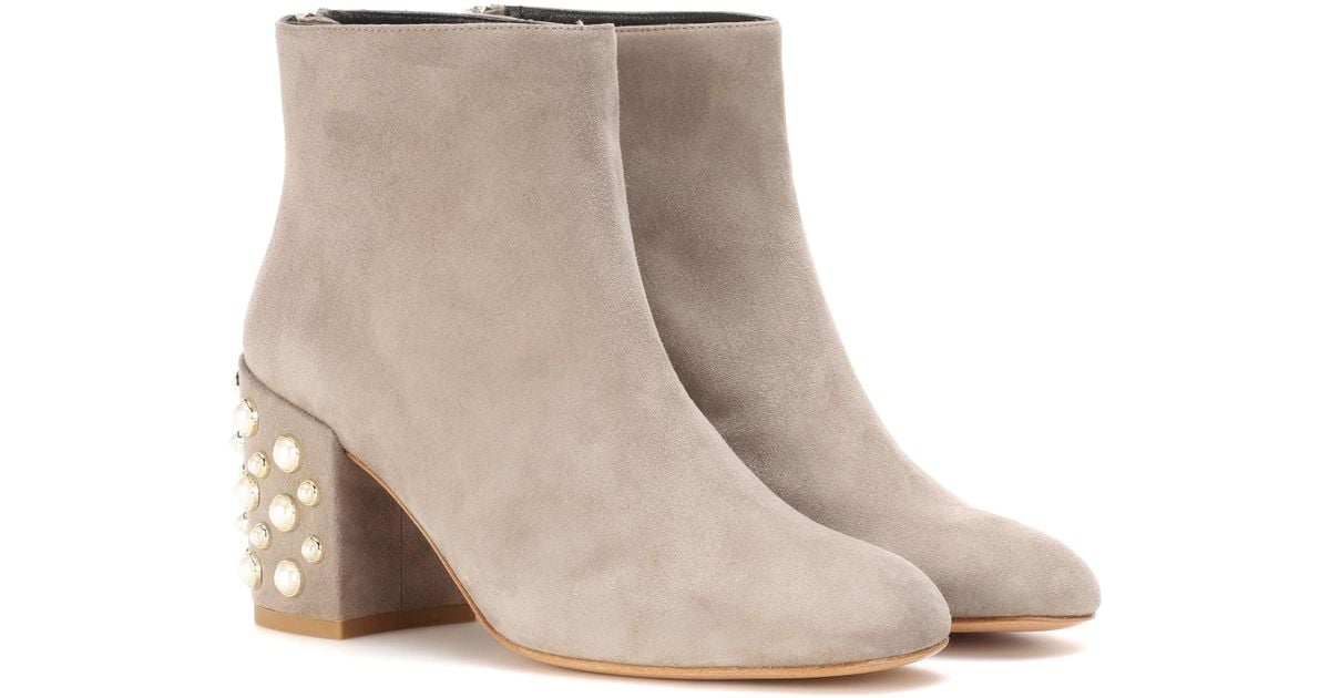 stuart weitzman boots with pearls