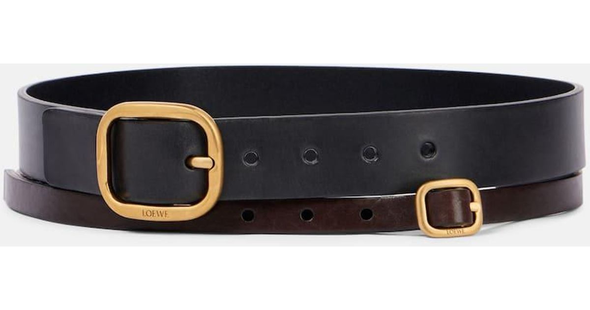【Loewe】 Multi leather belt Loewe Multi Leather Belt in Black | Lyst