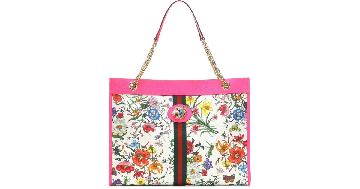 gucci floral tote bag