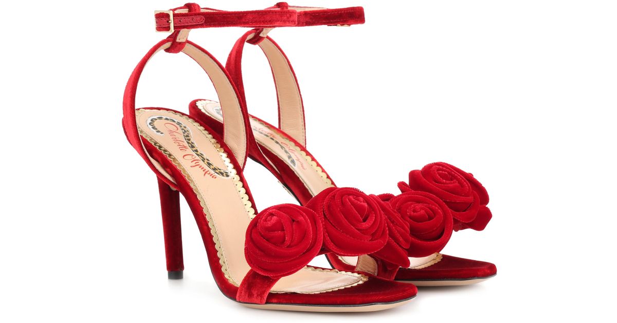 red rose sandals