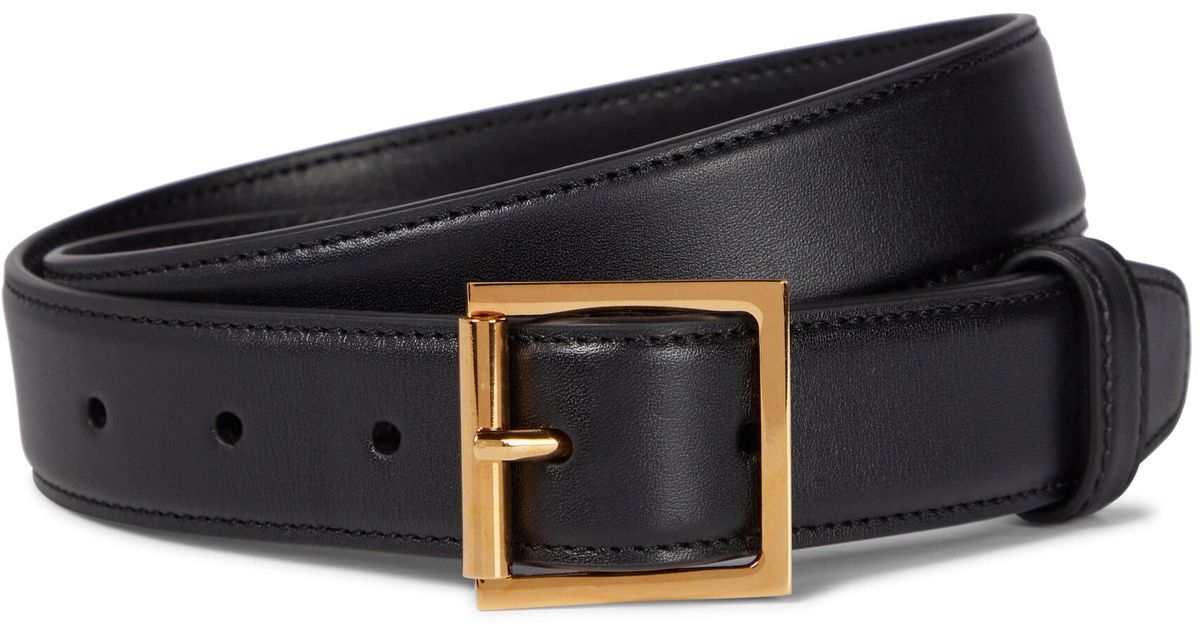 The Row Leather Belt in Black | Lyst