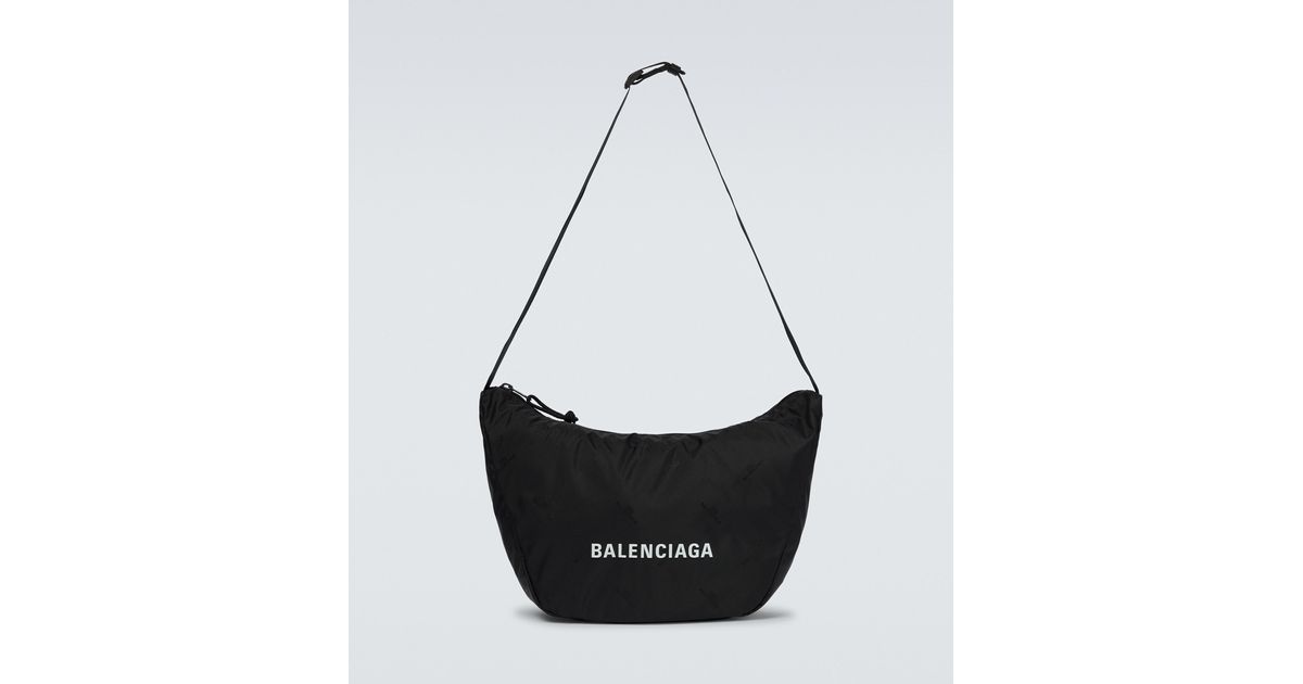 Balenciaga Black Oversized Sling Cross Body Bag