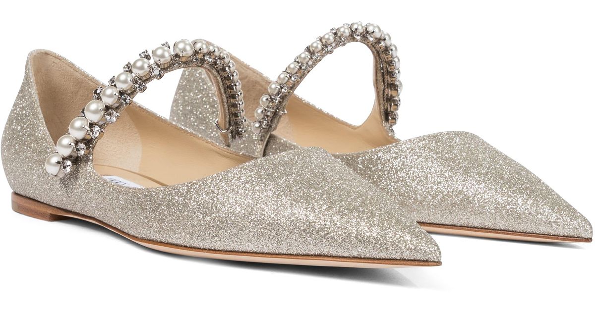 jimmy choo modell glitter ballet flats