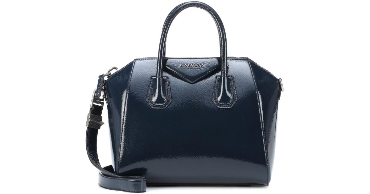 Givenchy Antigona Small Patent Leather Tote in Deep Blue (Blue) - Lyst
