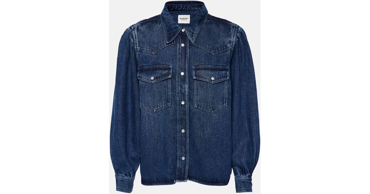 Isabel Marant Tahisse Denim Shirt in Blue | Lyst UK