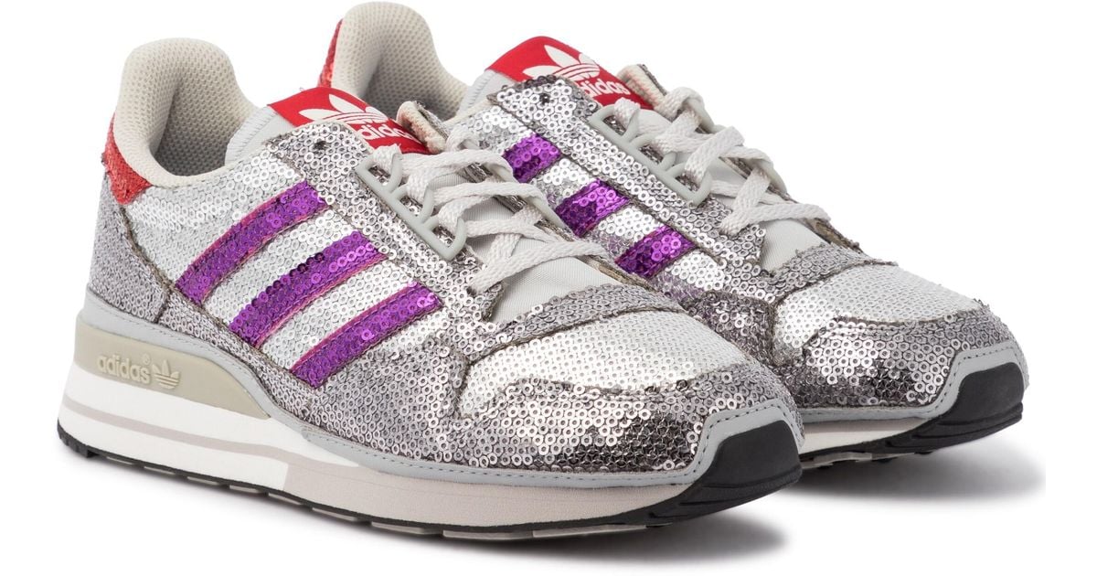 adidas Sneakers ZX 500 mit Pailletten in Mettallic | Lyst DE