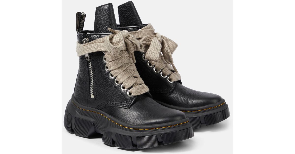 Rick Owens X Dr. Martens 1918 Dmxl Calf Length Boot in Black