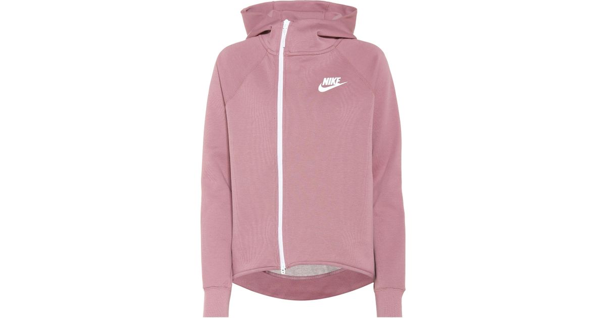 Nike Tech Fleece Zipped Hoodie in Purple (Pink) - Lyst