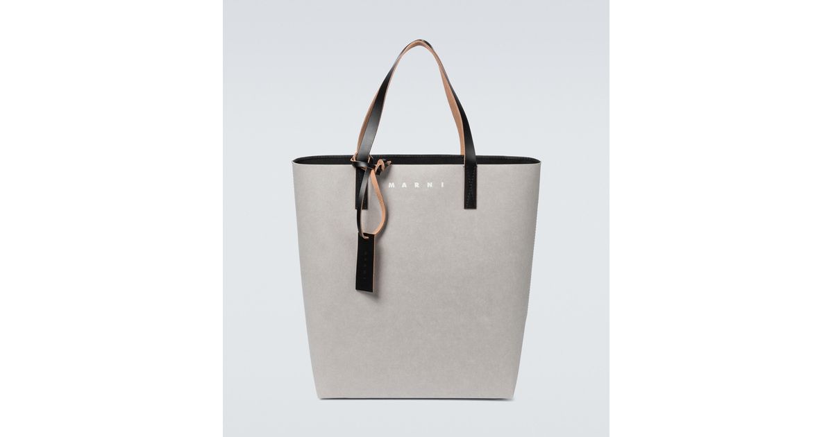 Marni Pvc Tote Bag With Logo in Black for Men | Lyst