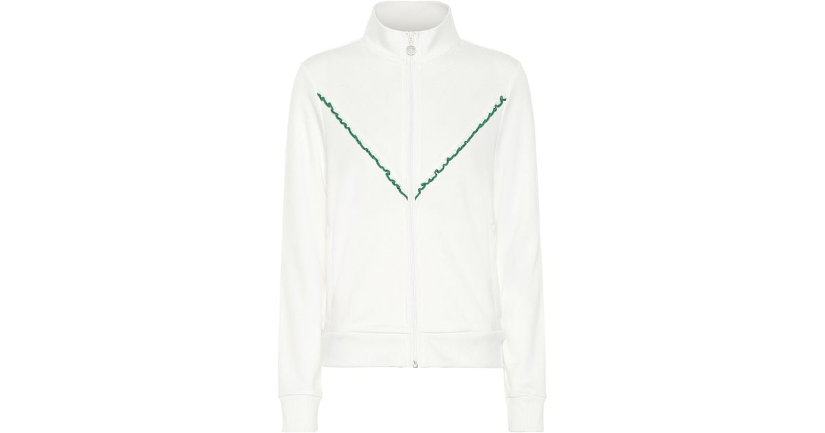 Tory Sport Cotton-blend Track Jacket in White | Lyst