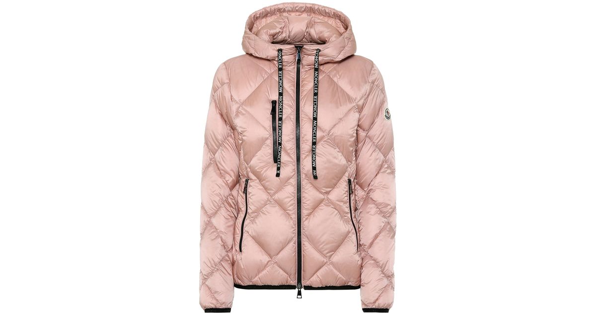 Moncler Goose Oulx Hooded Shell-down Jacket in Pink | Lyst Australia