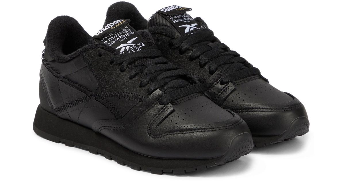 Maison Margiela X Reebok Cl Memory Of Leather Sneakers in Black | Lyst
