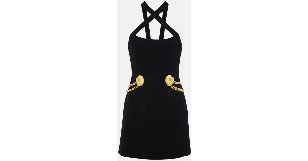 Rebecca Vallance Chelsea Halterneck Minidress in Black
