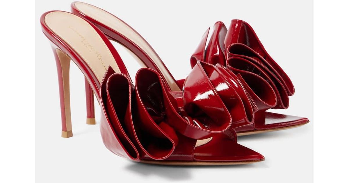 Shoes Gianvito Rossi Bow Mules New GIANVITO ROSSI Satin Obi Bow