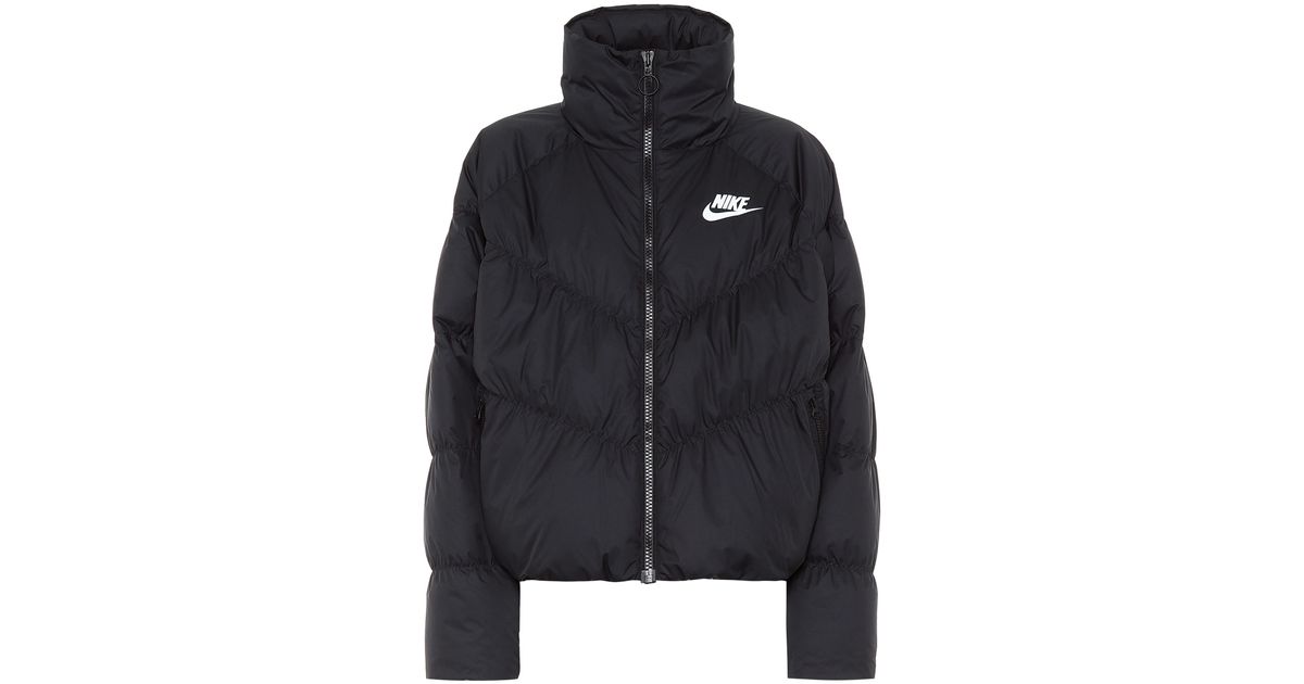 Nike Down Jacket in Black - Lyst