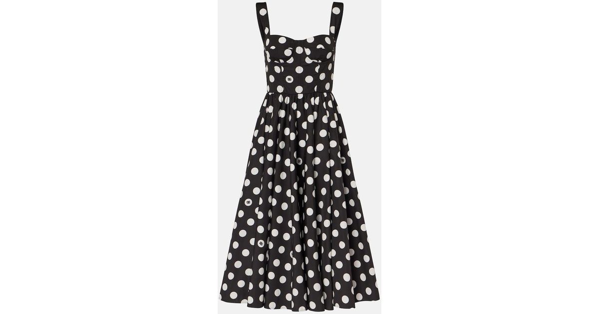 dolce & gabbana polka-dot corset midi dress Dresses in Black parent:corset-mini-dress V Neck Blue White Vintage dress Color:COFFEE