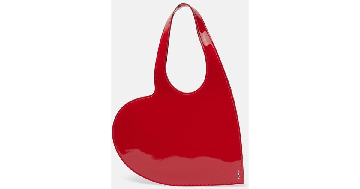 Coperni Heart Mini Tote Bag in Red | Lyst