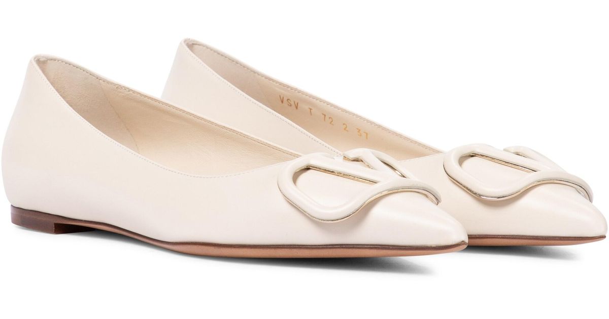 valentino white flat