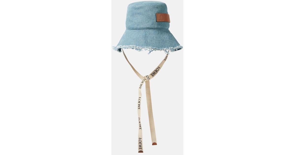 SLEEPYSLIP■EL LIGHT DENIM BUCKET HAT■送料込 Loewe Paula's Ibiza Fisherman Denim Bucket Hat in Blue | Lyst