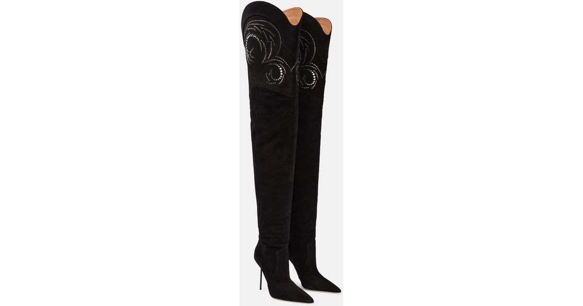 Paris Texas Holly Paloma Over-the-knee Boots in Black | Lyst Australia