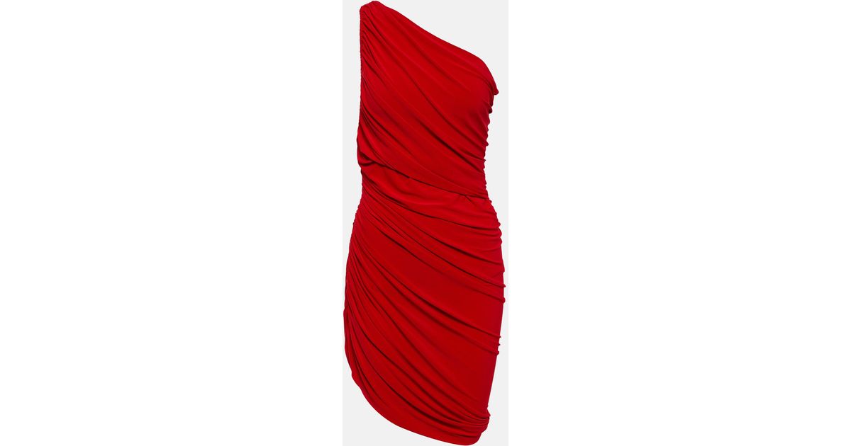 Norma Kamali Pickleball Diana Ruched Minidress in Red | Lyst