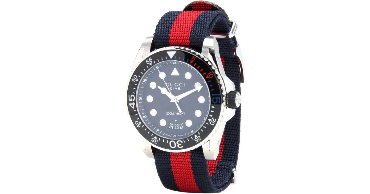 gucci dive watch blue