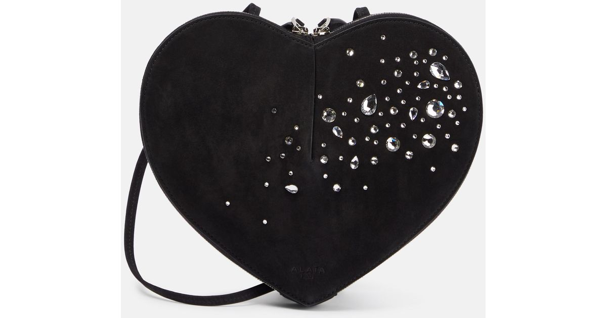 Alaïa Le Coeur Leather Shoulder Bag in Black | Lyst