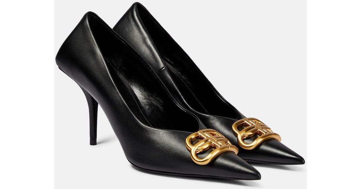 パンプス BALENCIAGA FLEX BB LEATHER PUMPS Flex BB 90 leather pumps in black - Balenciaga | Mytheresa