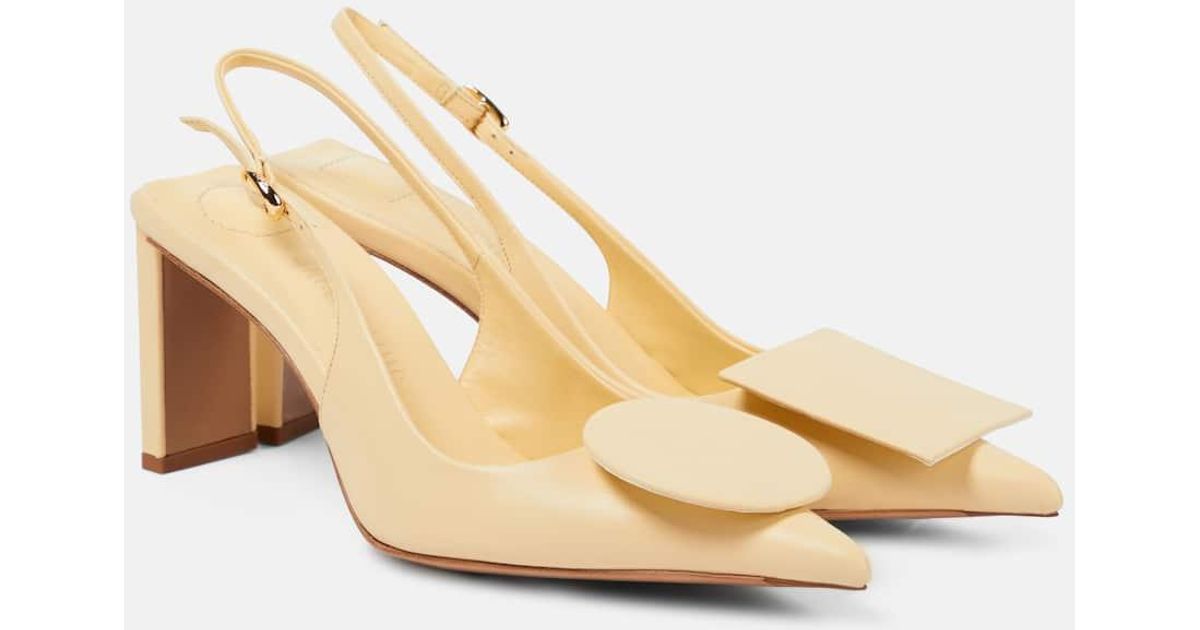 【JACQUEMUS】Les Slingbacks Duelo パンプス イエロー Jacquemus Les Slingbacks Duelo パンプス | イエロー | FARFETCH JP