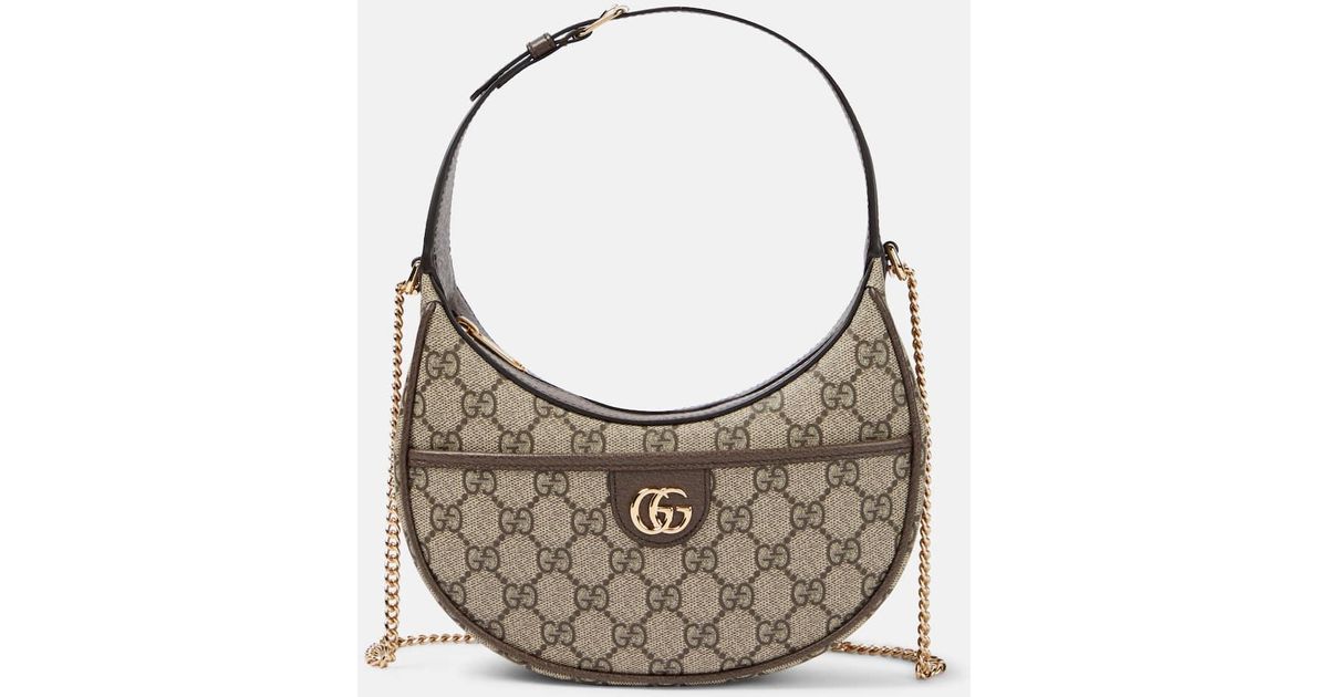 Gucci Kleine Ophidia Schultertasche in Grau Lyst DE