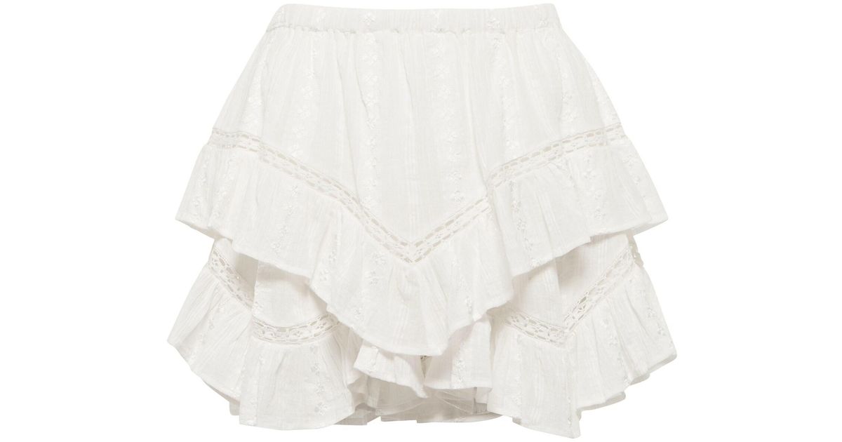 Étoile Isabel Marant Jocadia Embroidered Gauze Miniskirt in