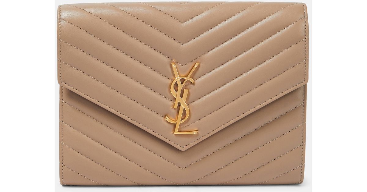 Wallet 377828bow01 Saint Laurent Cassandre Matelasse Leather Pouch