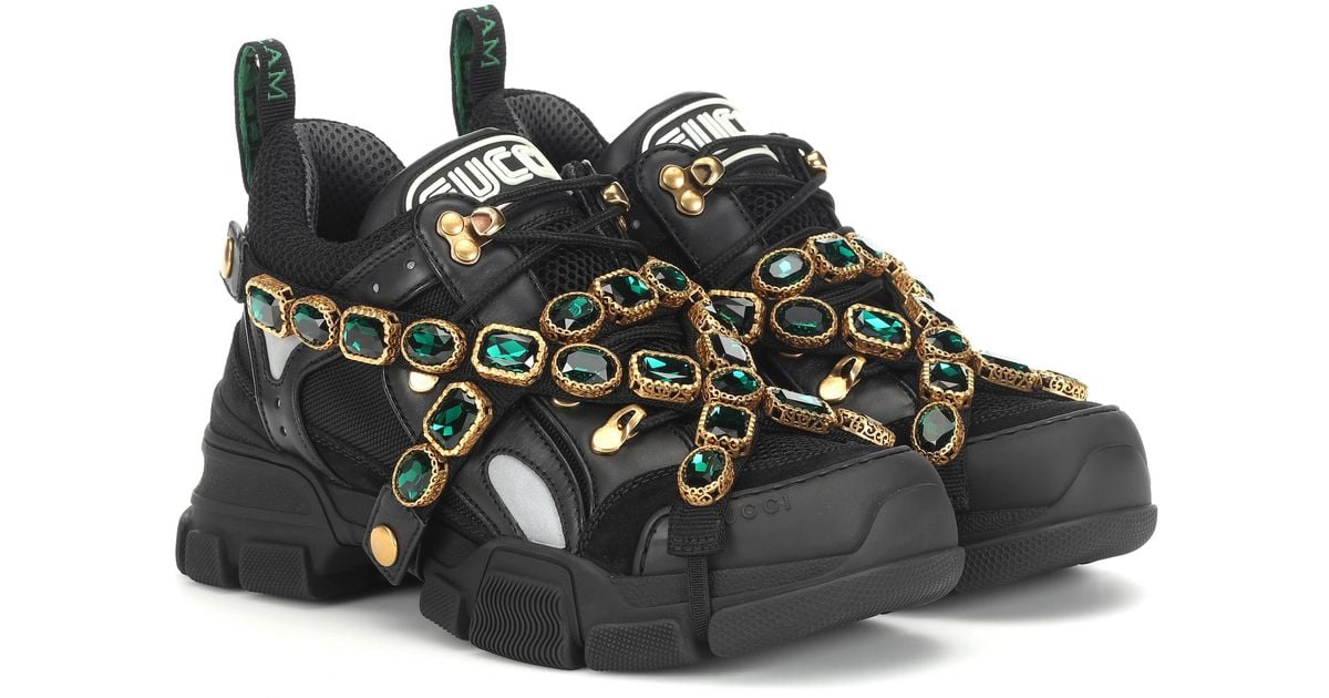 gucci embellished sneakers