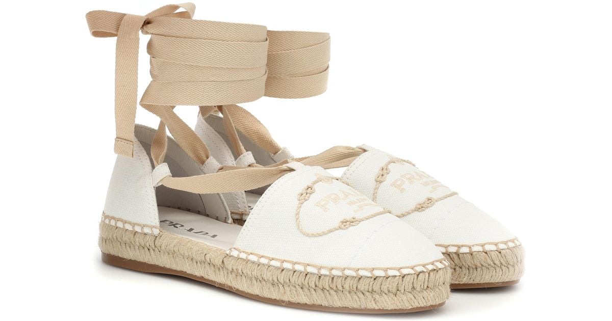 prada white espadrilles