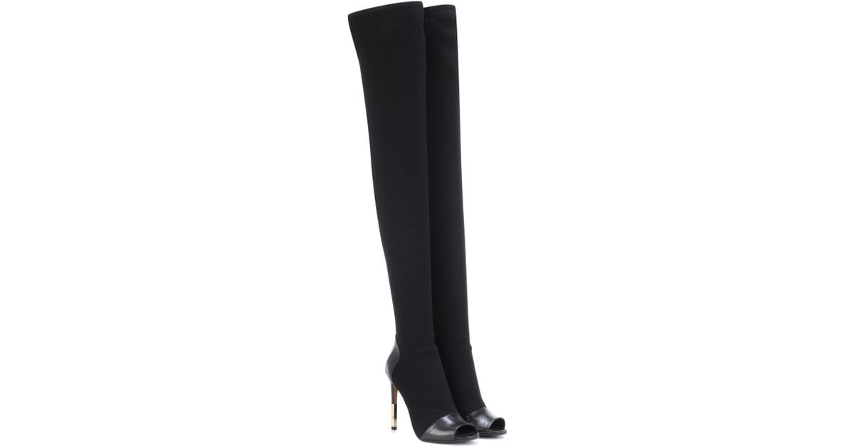 balmain over the knee boots